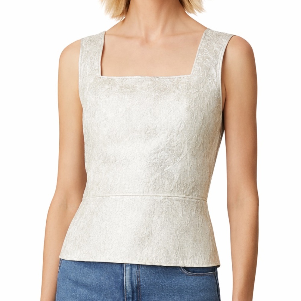 White House Black Market Metallic Top